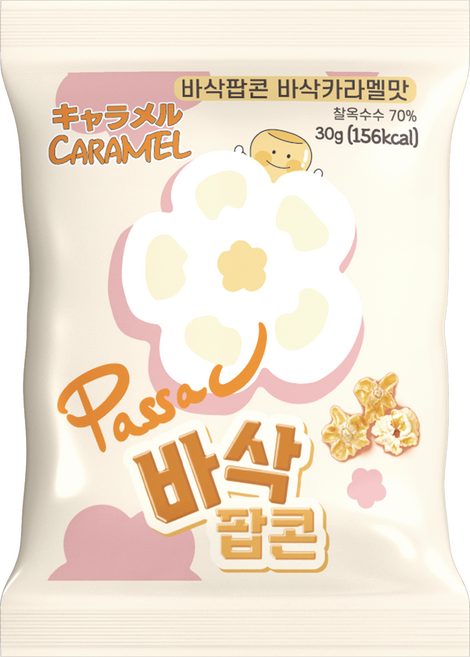 [공식판매처] 바삭팝콘 바삭카라멜맛, 30g, 10개