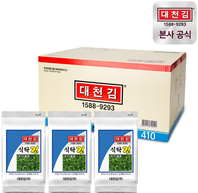 대천김 식탁김 15g, 30개