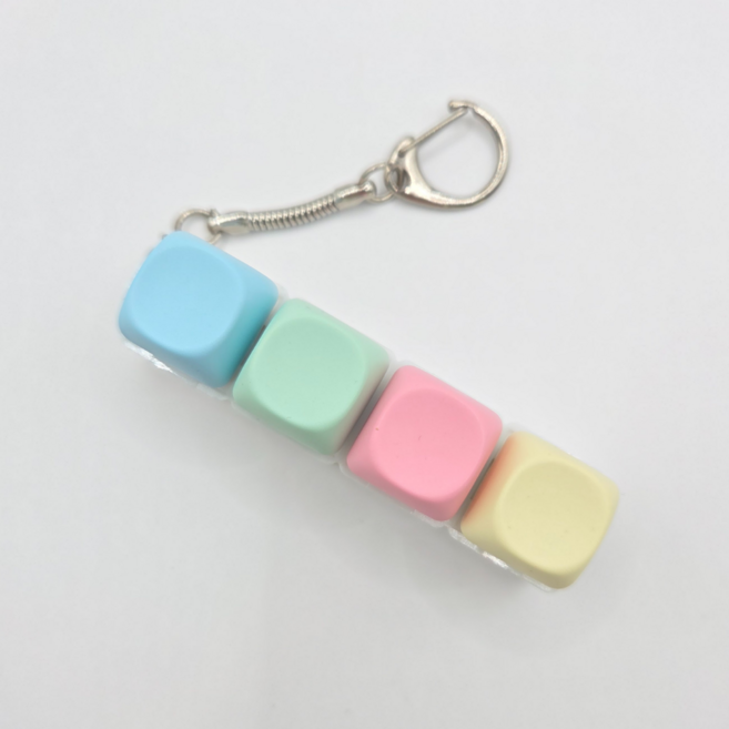 몽드네 키캡 키링 마카롱 커스텀, 파스텔4키, 1개
