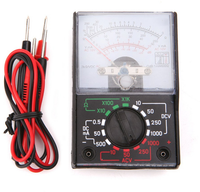 DC/AC 0-10-50-250-1000V 내구성에 대한 소형 볼트 미터 전류계 저항 미터 전문 아날로그 멀티 미터, 1개