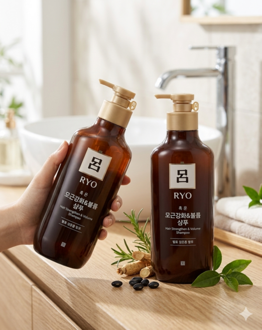 려 흑운 모근강화 볼륨케어 샴푸, 500ml, 2개