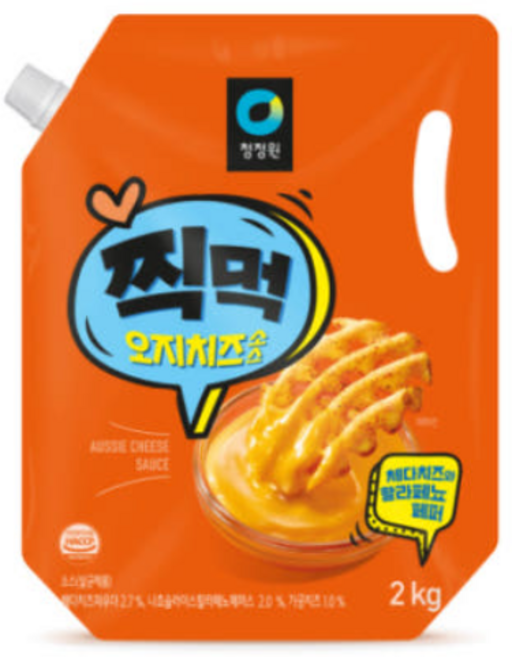 청정원 찍먹오지치즈소스 2kg [냉장포장] /무료배송, 2개
