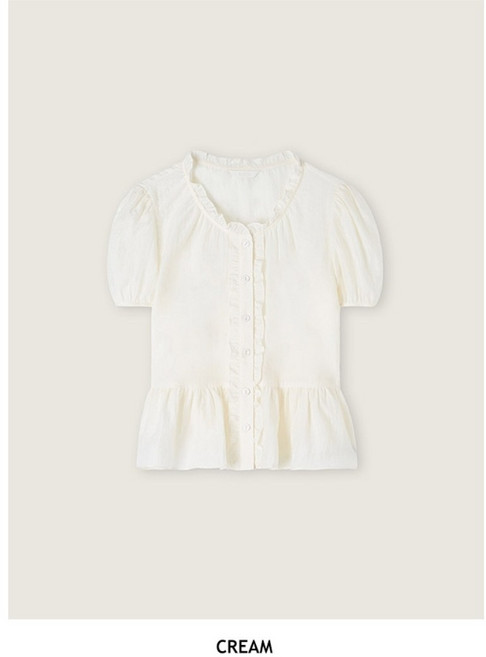 로엠 프릴 블라우스 RMBLF38RT2