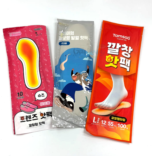 깔창형 발열 핫팩 2개입 붙이는 발바닥 핫팩 발핫팩 (여성용/남성용), 1개