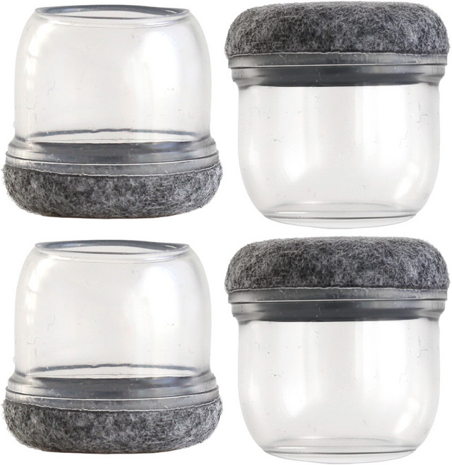 와우홈 더 짱짱하고 튼튼해진 3세대 의자발커버 원형, 그레이, 1세트