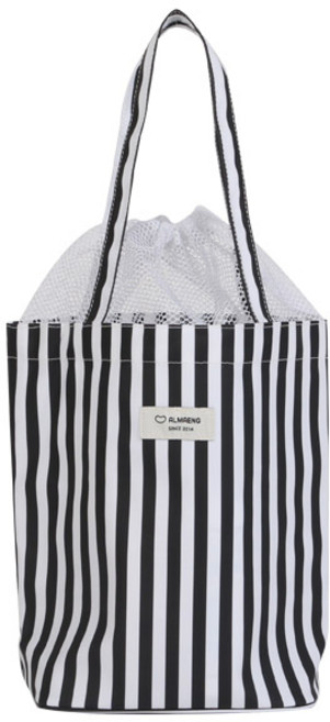 알맹 물빠지는 목욕가방 수영가방 메쉬백 AMCMB12, AMCMB12_스트라이프