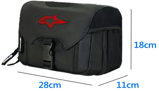 無品牌 騎車機車腰包 防水收納小包, 大號-紅logo款, 1個