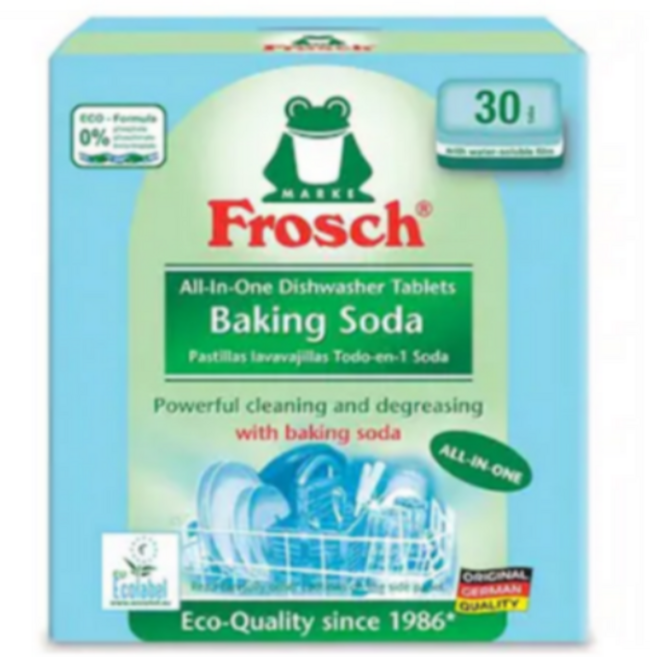 [매일 배송] 프로쉬 독일 식세기 세제 베이킹소다 30개입 단품 올인원 식기세척기 전용, 600g