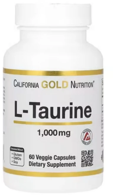 캘리포니아 골드 뉴트리션 L 타우린 AjiPure 1000mg 베지 캡슐 60정, 1개, 기본, 1.5L - 쿠팡