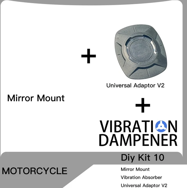 오토바이 핸들 바 클램프 스템 포크 마운트 프로 홀더 전화 진동 댐퍼 MAG 범용 어댑터 무선 충전기, 08 Diy Kit 10