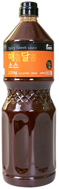 바로 매달 소스 2.3kg 1BOX(8EA) 매콤 달콤 양념장 불닭 해물 볶음 철판 떡볶이 업소용 대용량, 8개, 2.25kg