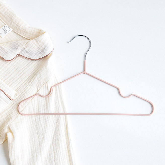 비스토어 키즈 유아 논슬립 옷걸이 1P, 핑크베이지, 1개