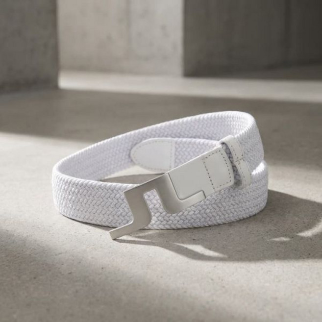 제이린드버그 Berry Elastic Belt GMAC13494-0000 남성 베리 엘라스틱 벨트, 95 (34~35 인치 권장), White