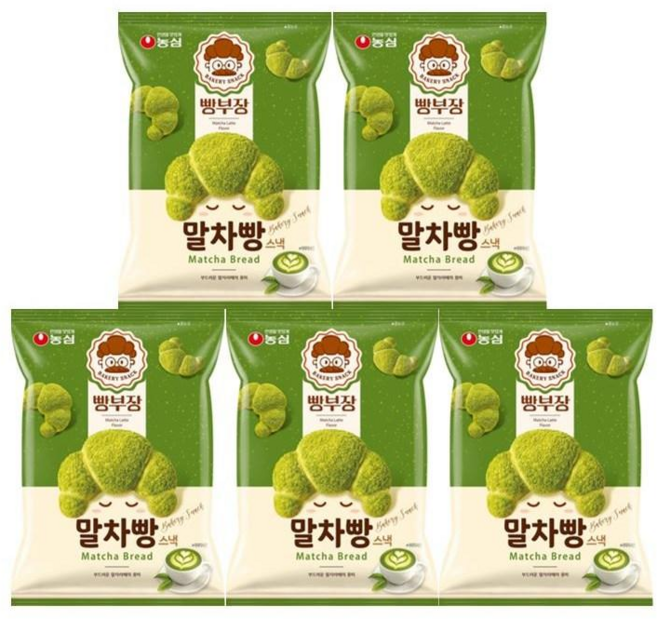 빵부장 말차빵, 5개, 55g