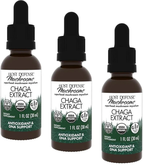 호스트 디펜스 차가 버섯 추출물 액상 Host Defense Chaga Extract, 3개, 30ml - 쿠팡