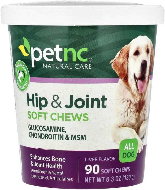 petnc NATURAL CARE 고관절 & 관절 소프트츄 모든 견종 간 맛 소프트츄 90개 180g(6.3oz) CARE (펫앤씨 내추럴 케어), 180g, 1개 - 쿠팡
