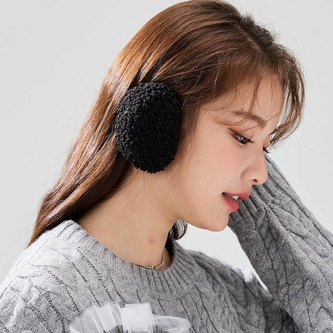 팬시온 뽀글이 똑딱이 귀마개 이어머프 끈없는 귀마개 양털 분리형 귀도리