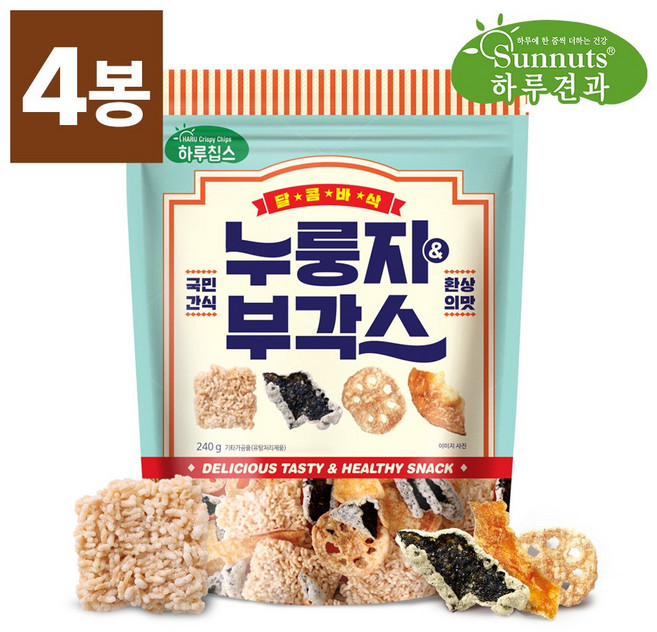 누룽지 앤 부각스, 240g, 4개