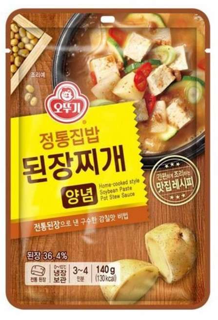 오뚜기 정통집밥된장찌개양념, 2개, 140g