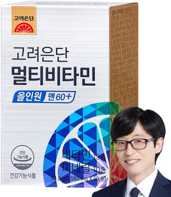 고려은단 멀티비타민 올인원 맨 60+, 60정, 1개