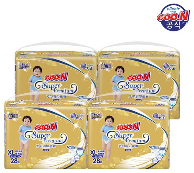 군기저귀 프리미엄 팬티, 특대형(XL), 112매