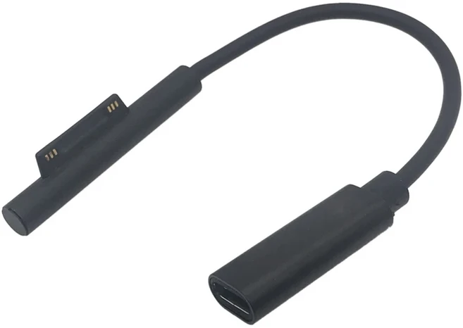 C타입 PD 고속 충전 케이블 표면 연결 15V 3A 45W Surface Pro 8 7 6 5 4/3 Go3 2/1 노트북 4 3