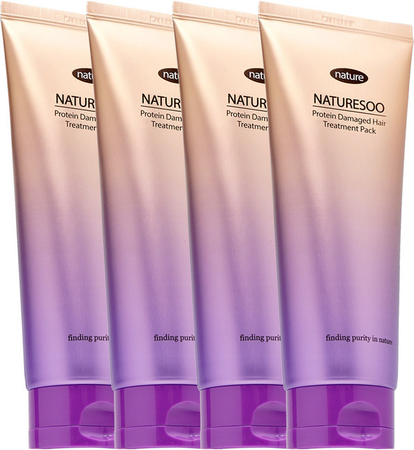 네이처수 전문가용 극손상 단백질 트리트먼트 헤어팩, 200ml, 4개