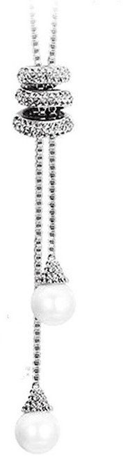 루바들 RN8026 여자 큐빅 스틸 롱 패션 진주 목걸이 주얼리