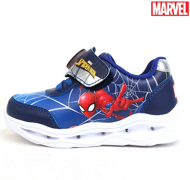 마블 스파이더맨 치트 아동 운동화 LED 불빛 반짝반짝 유아 아동화