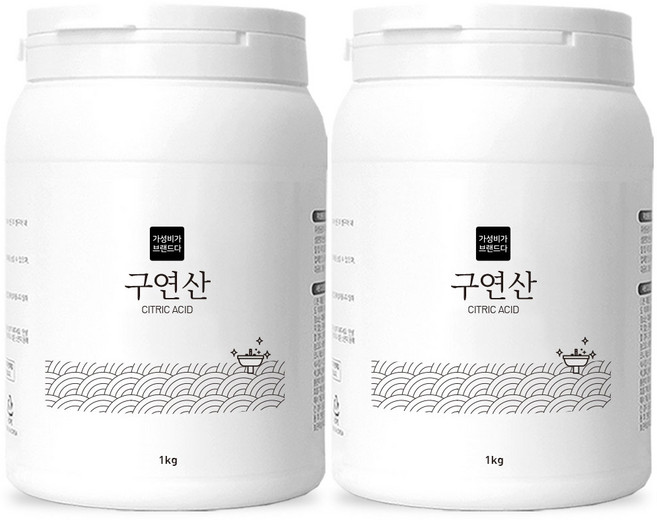 가성비가브랜드다 구연산 다목적 세제 1kg 용기 / 물때 청소 빨래 세탁, 2개