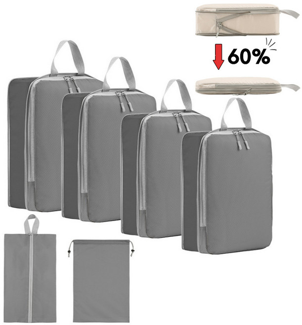 투어즈 부피순삭 여행용압축파우치 6종 올인원