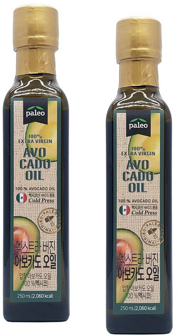 팔레오 아보카도오일 엑스트라버진, 2개, 250ml