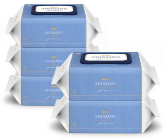 아이러브베베 시그니앙 오블루 75g 엠보 5팩 77매 캡형 아기물티슈, 1개입, 1개