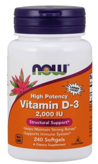 Now Food 나우푸드 비타민 D3 2000 IU 240 소프트젤, 240정, 1개