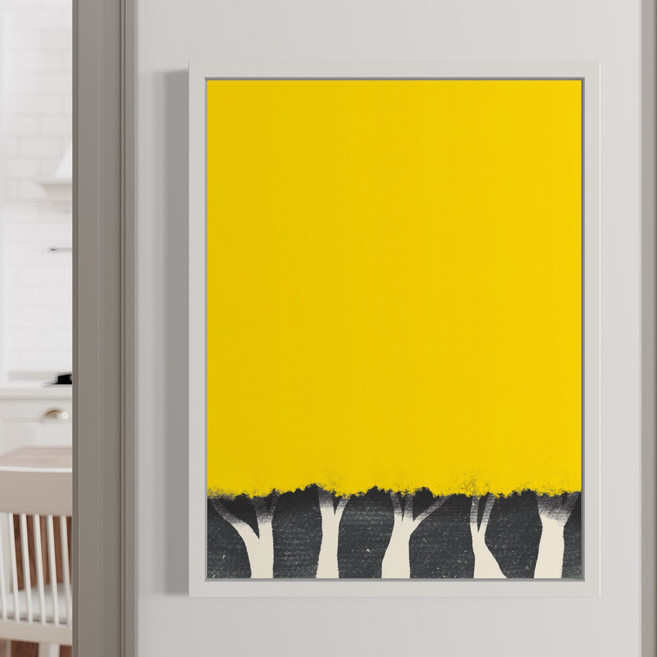 햇살 가득한 노란 숲 활력과 긍정을 더하는 감성 인테리어 그림액자, 레몬 YELLOW, 30x40cm