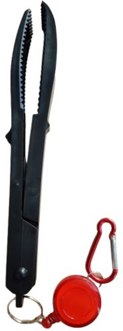 키밍 물고기 집게 낚시소품 피싱그립 휴대용 립그립 분실방지, 블랙, 1개