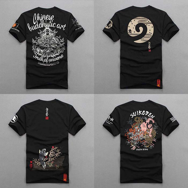 샤필 몽키 불상 잉어파도 반팔티셔츠 프린팅 5종 택1