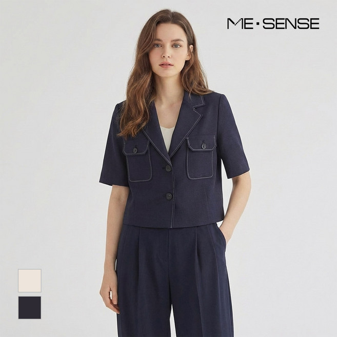 [미센스] 빅포켓 투버튼 숏자켓_MB45JKM116Z