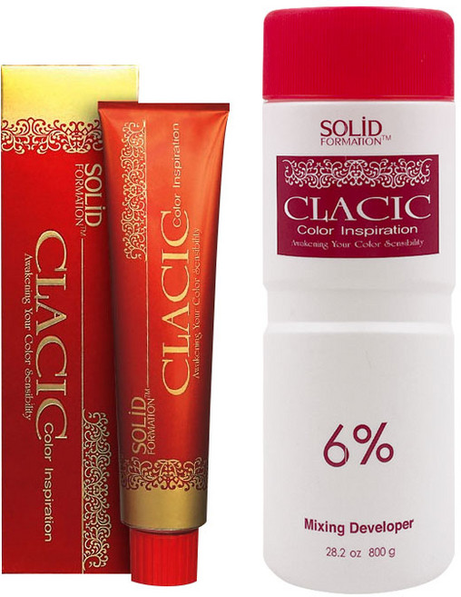 솔리드 클래식 칼라 인스퍼레이션 120g 6개당 산화제 1통, 1개, N2 흑색