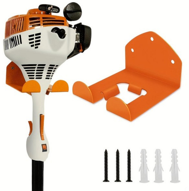 1개 트리머 랙 정원용 전동 공구 정리대 행거 헤비듀티 차고 보관용 전기톱 잔디 제초기 홀더 정원 도구, 02 Black, 02 Black 3holes