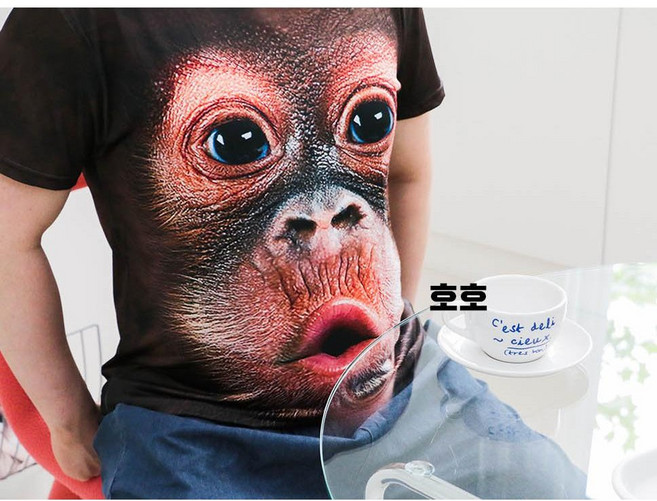 오랑우탄 원숭이 고릴라 티셔츠 티 옷 인싸템 침팬지, 색상