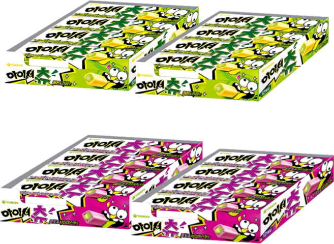 오리온 아이셔츄 레몬&라임 48g 24개 + 포도&샤인머스켓 48g 24개 (총48개), 48개