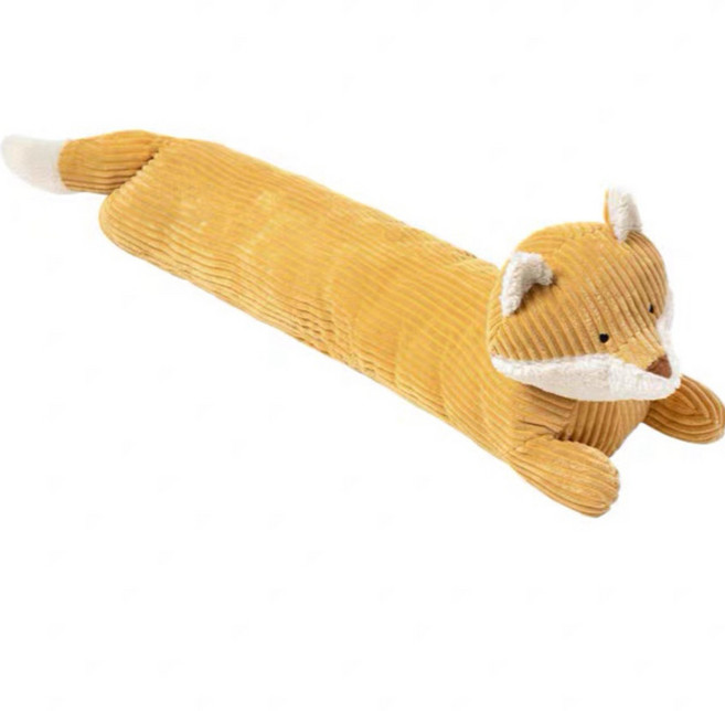 긴 바디필로우 수면용 블루캣 인형 귀여운 토끼 다리 끼기 인형 플러시 소파 쿠션 허리 받침, 50cm0.2kg, 세로 줄무늬 여우