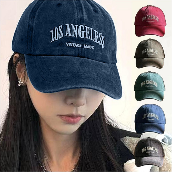 CANCRI 빈티지 워싱 남녀공용 볼캡 LA 야구모자