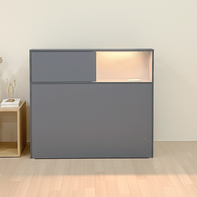 솔퍼니처 리노 헤드보드SS LED 충전포트, 1-2리노 슬렌 그레이