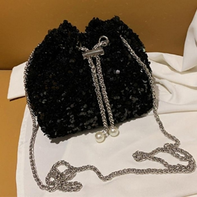 기타 반짝이 스팽글 복조리 미니 버킷백 숄더 크로스