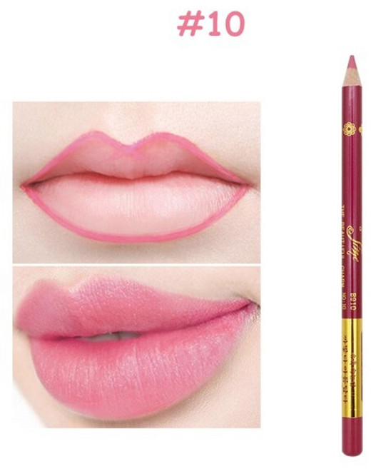 립글로즈 립틴트 립밤 립라이너 잘 지워지지 않는 착색 타투 립스틱 틴트 1pc 방수 매트 립 라인 펜 입술 아이 라이너 블러쉬 메이크업 롱래스팅 문신 스케치 염료 라이너 연필, 10, 10