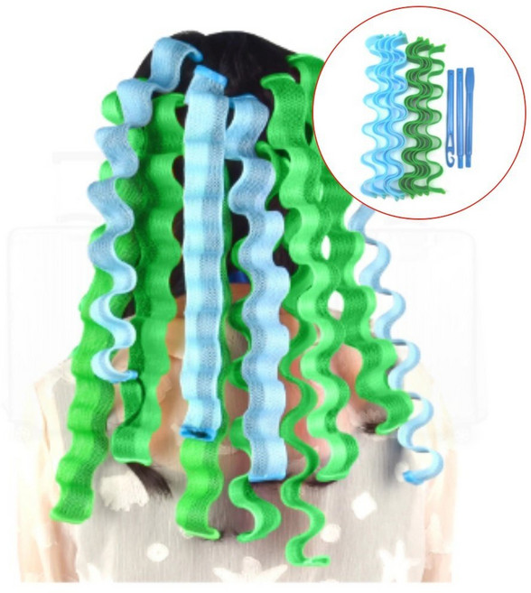 셀프파마 롱 물결웨이브 헤어롤 구부러지는 만능 파마롤, 1개