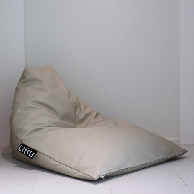 LINU리누 가죽빈백 빈티지레더 이지클린 방수 방오 EPP, 빈백, 오트밀