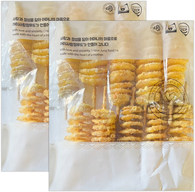 아이사랑 바삭 회오리 감자, 2개, 500g